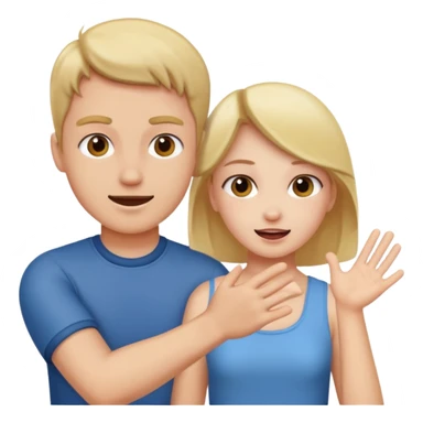 Girl slapping guy sticker