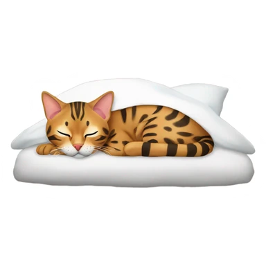 The Bengal cat is sleeping sticker
