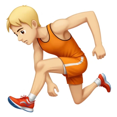 Runner clutching painful achilles tendon sticker