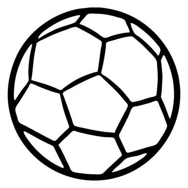 Soccer ball with hexagon pattern sticker