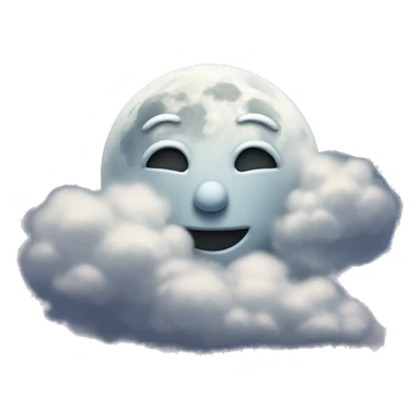 Moon in the cloud sticker