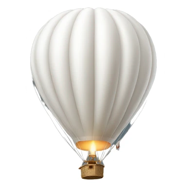  white hot air balloon  sticker