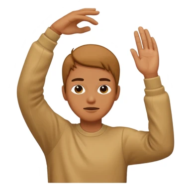 a person dabbing  sticker