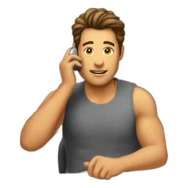 a man ordering other people sticker