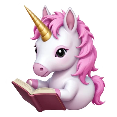 Unicorns read book
A baby unicorn lying on its belly, flipping pages with its hoof.













 sticker