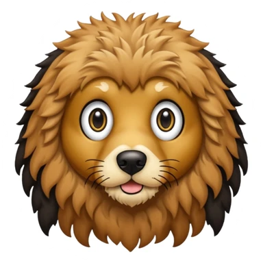 golden doodle that is a skinwalker with big eyes sticker