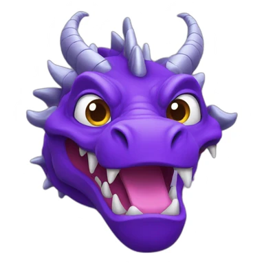 purple dragon head with text LOL sticker