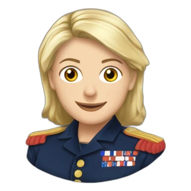 Marine Lepen présidente de la république française sticker