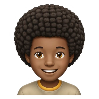 Black boy with a small afro  sticker