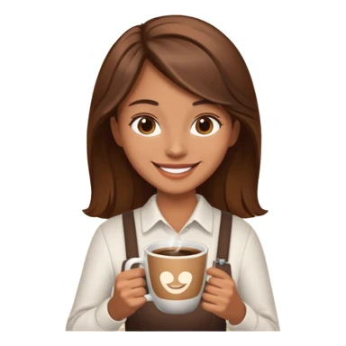 barista with only one big cup of coffee sticker