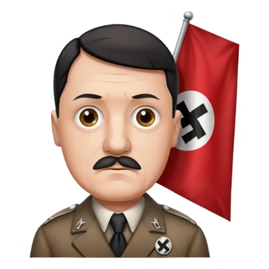 HITLER holding a nazi flag pls sticker