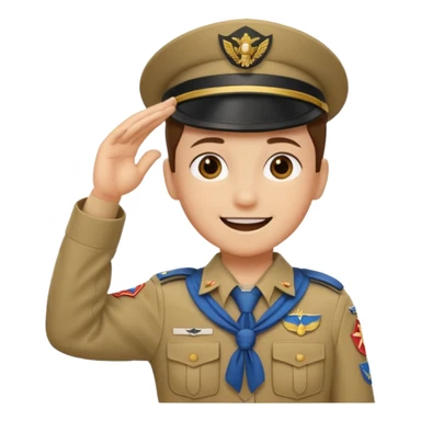 saludo scout sticker