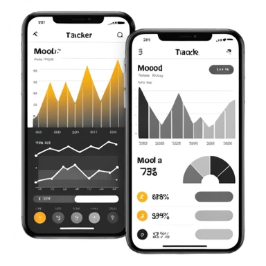 Mood tracker app dashboard sticker