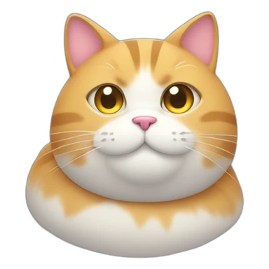 fat cat with sparkles sticker