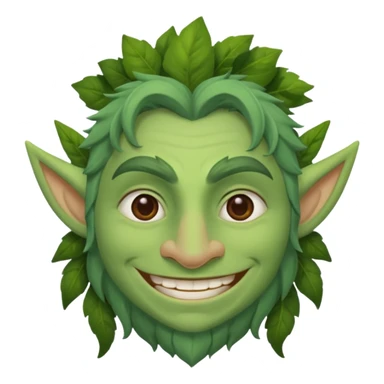 smiling green firbolg sticker