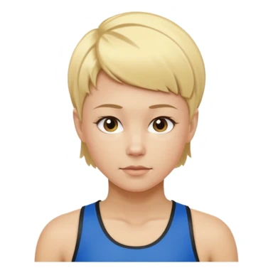 blonde short haired athlete sticker