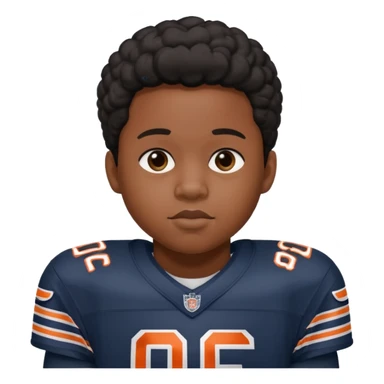 Black kid chicago bears fan sticker