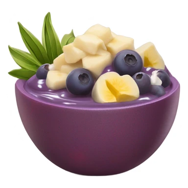 Un acai bowl con fresas y banana sticker