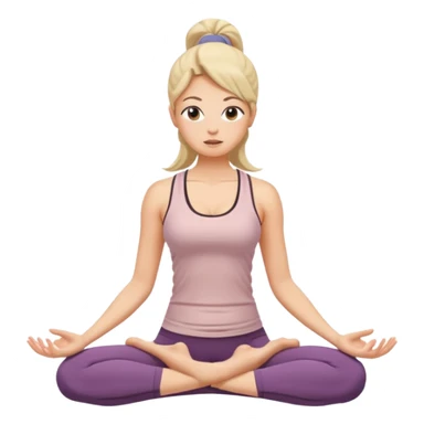 woman burping during yoga practice sticker