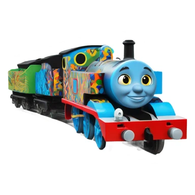 thomas the tank engine with american vinyl sticker