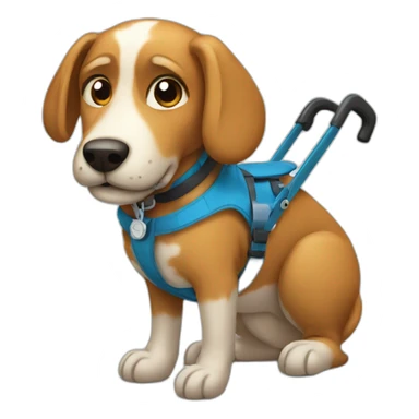 dog in wheelchair sticker