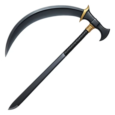 The scythe of the God of Death is long and straight. sticker