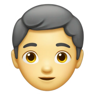 asian kid with yellow mid long hair sticker