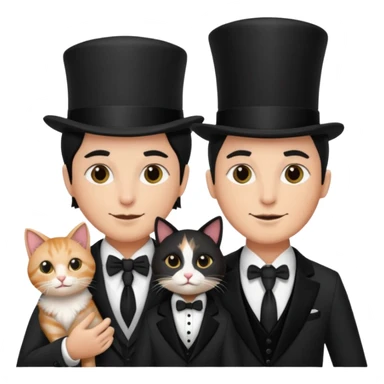 magician couple and their pet cat sticker