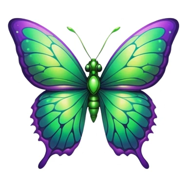 alien with cosmic butterfly wings  sticker