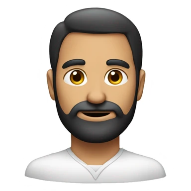 Uomo nero calvo con una folta barba sticker