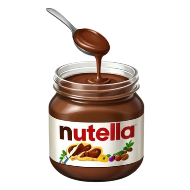 Nutella with a spoon sticker