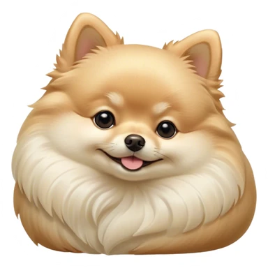 Meme-Worthy Cute Sleeping Cream Pomeranian Portrait Emoji, Head resting peacefully with a contented smile, showcasing a delightfully compact build and a luxuriously soft, fluffy cream Fur, eyes shut in a serene nap, Simplified yet hilariously adorable features, highly detailed, glowing with a soft, drowsy light, high shine, relaxed and utterly lovable, stylized with an air of playful laziness, bright and heartwarming, soft glowing outline, capturing the essence of a comically sleepy companion, so meme-worthy it feels like it could instantly become the next viral sensation of adorable slumber! sticker