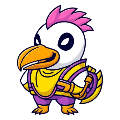 Louisiana themed luchador mask with pelican and New Orleans jazz elements sticker