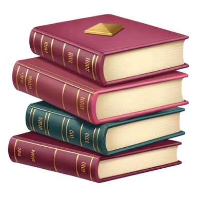 Pastel Reddish-pinkish and gold and white vintage books sticker