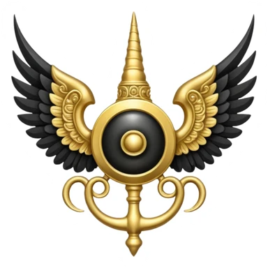 Holy Emblem with black wings and horn sticker