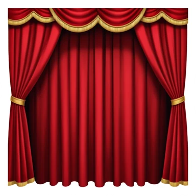 Theater curtains opening with spotlight sticker