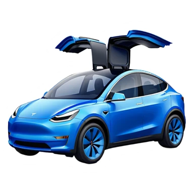 Tesla Model Y - Tesla (Model Year: 2022) (Iconic colour: Blue) sticker