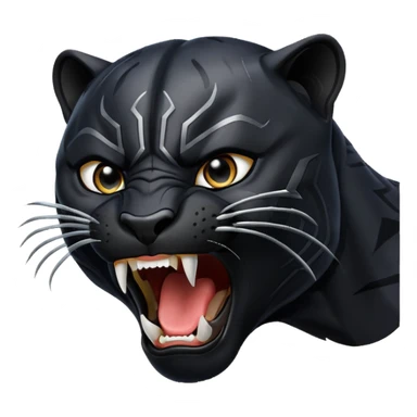 black panther roaring sticker