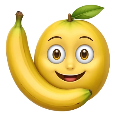 crea un emoji de un guineo tipo ed de pixar  sticker