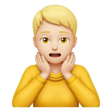 Create an emoji choking violently with hands on neck sticker