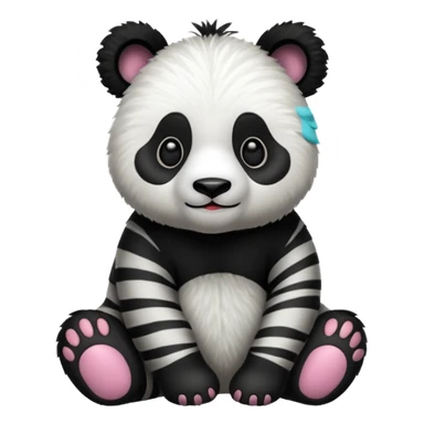 panda fused with zebra sticker