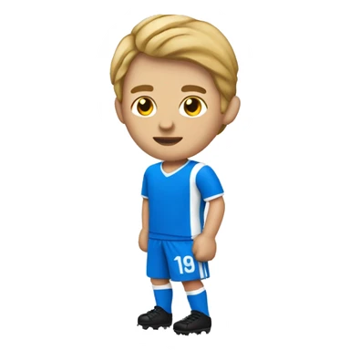 Fußball Spieler mit blauem Trikot  sticker