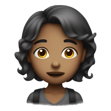 sad girl pretending to be happy  sticker