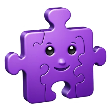 purple puzzel piece autism symbol sticker