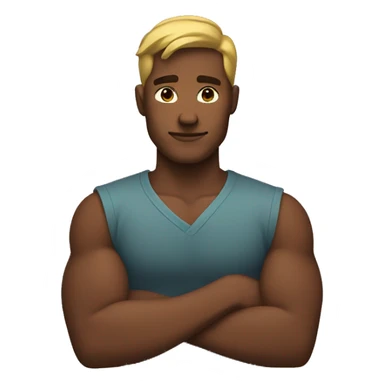 arms crossed over chest  sticker