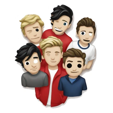 the band one direction’s red 1D logo  sticker