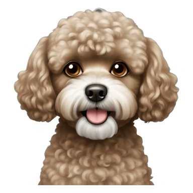 Brown shitzu poodle  sticker
