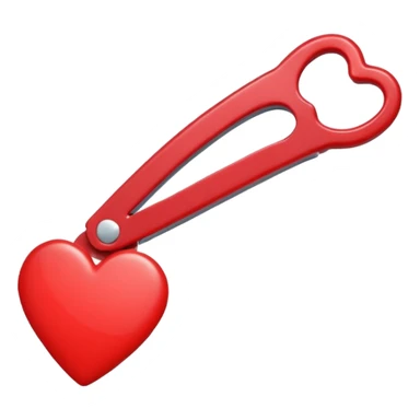 Red colour small hairclip sticker