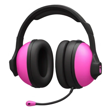 all black  headset with pink biws sticker