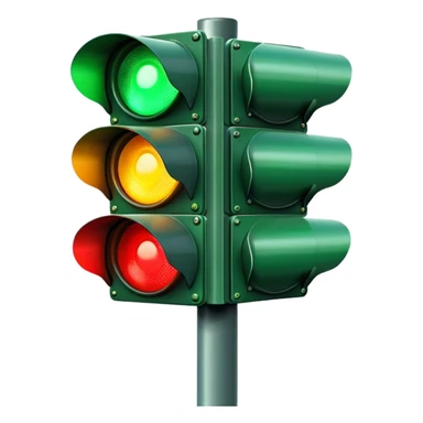 Traffic signal with green light illuminated  sticker